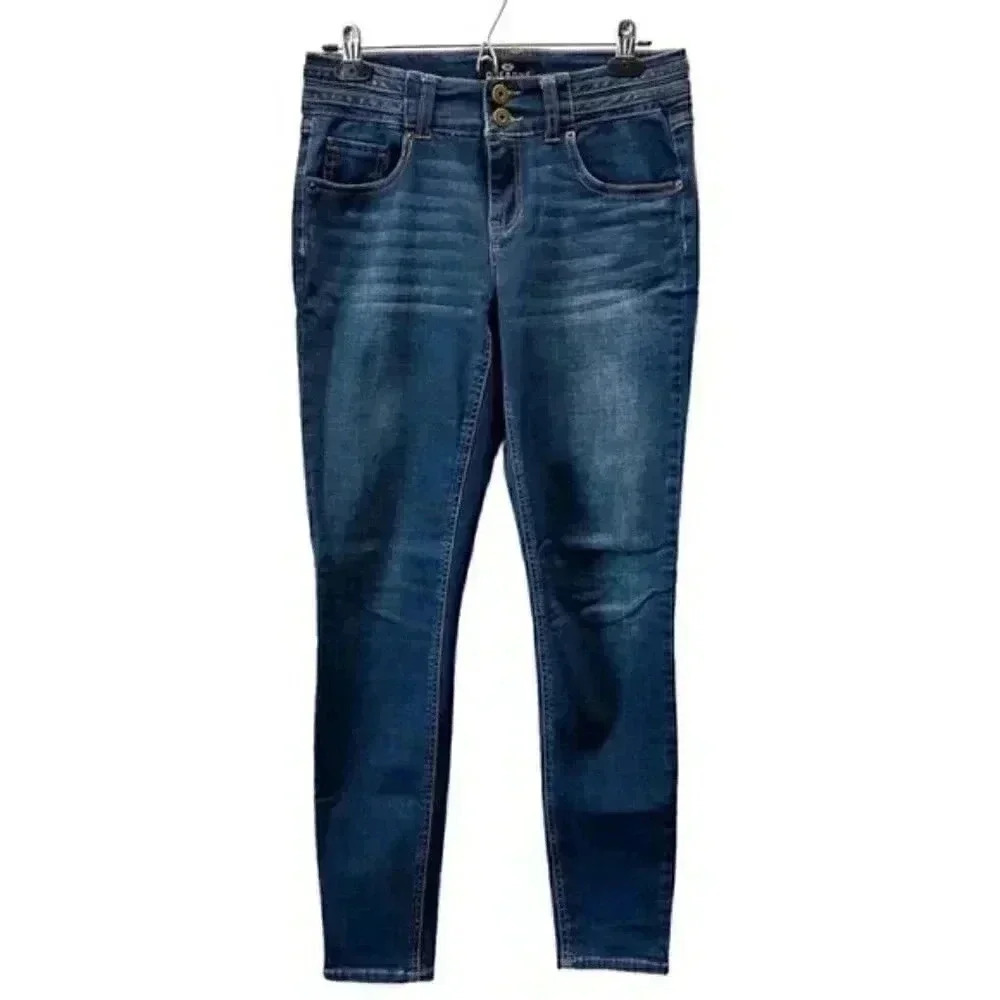 One 5 One Skinny Jeans Mid Rise Dark  Blue Denim Size 4